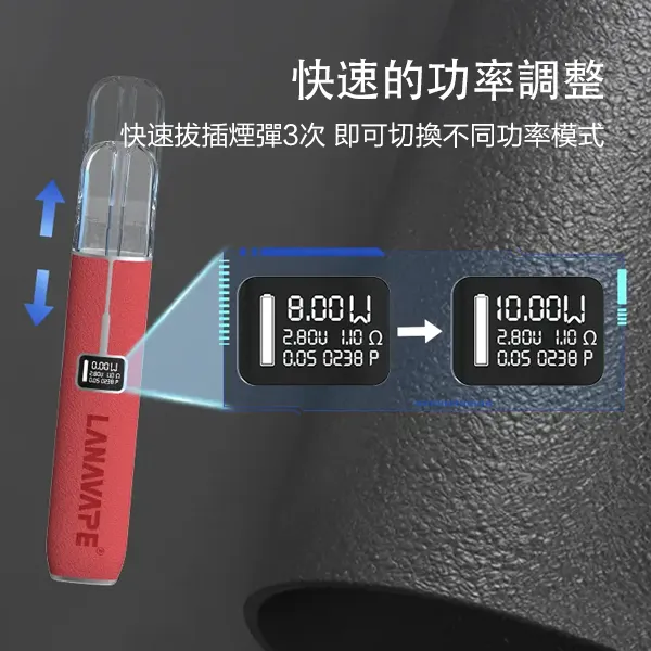 LANA皮革主機｜8W/10W可調功率｜通用SP2S等一代煙彈