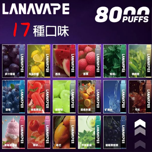 LANA Zolt 8000口拋棄式電子煙｜10ml大容量｜可充電